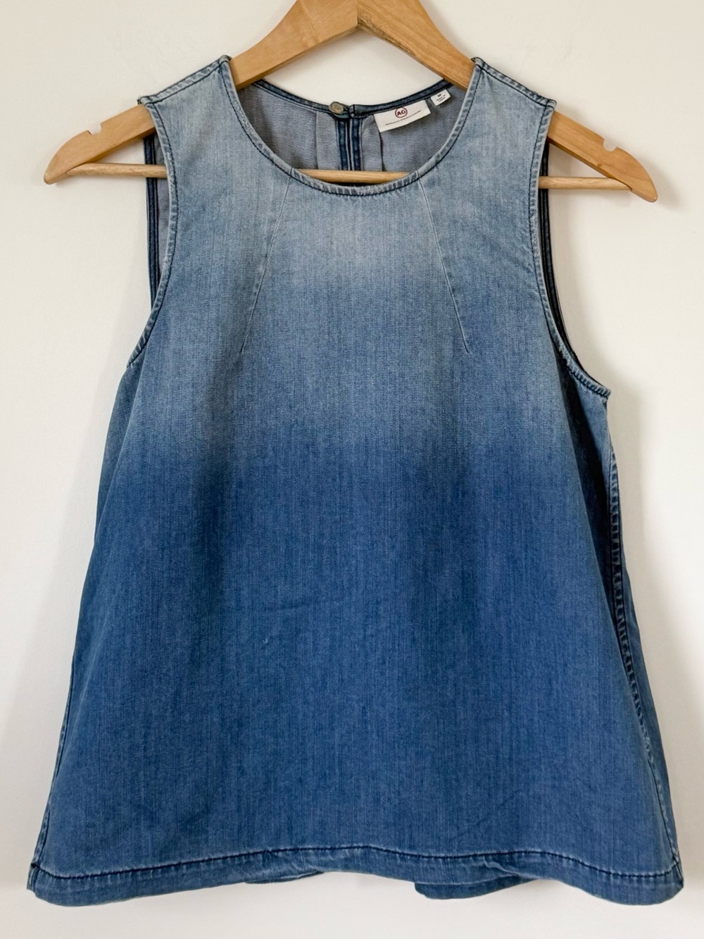 Ag Adriano Goldschmied Blue Ombre Denim Tank